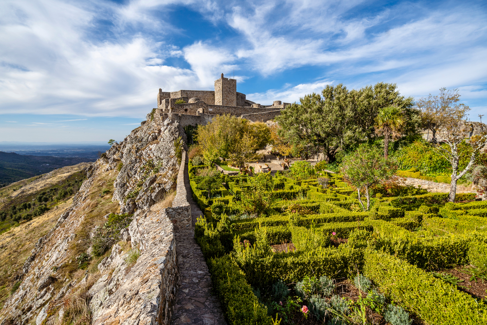 Zamek na skale Marvao Portugalia